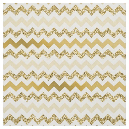 Chevron Gold Gradient Fabric