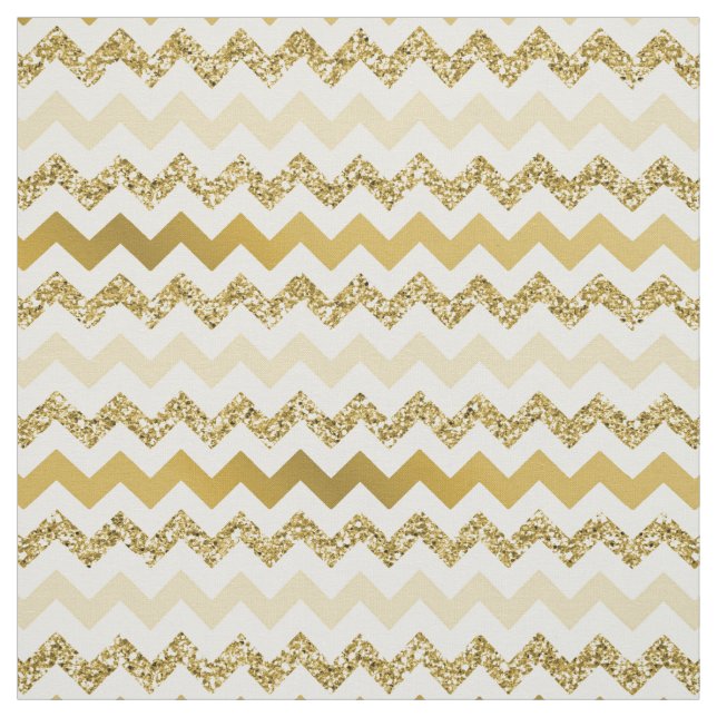 Chevron Gold Gradient Fabric (Swatch)