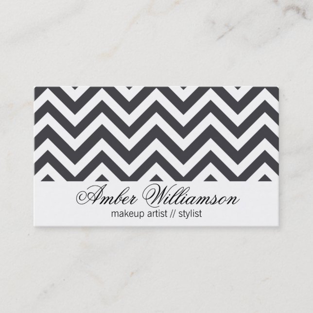 Chevron (Gray) Business Card (Front)