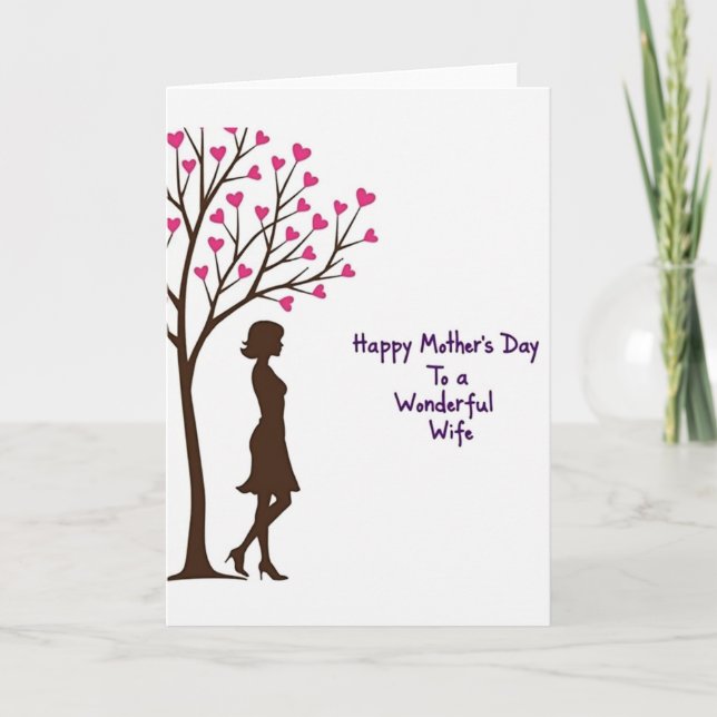 Chevron Happy Wonderful Wife Card (Front)