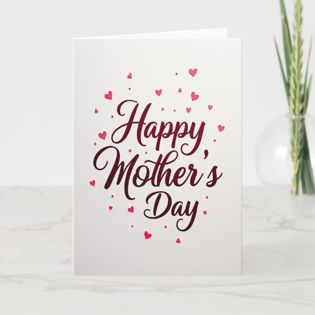 Chevron Hearts Mother Card (Front)