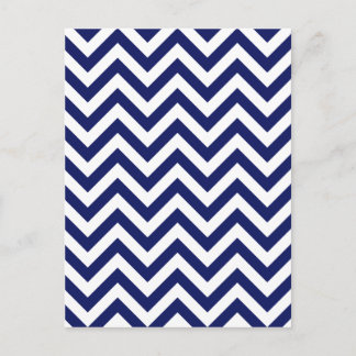 Chevron in Blue and White Postcard