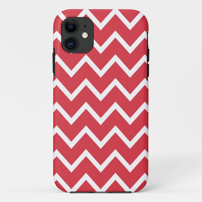 Chevron iPhone 5 Case in Poppy Red (Back)
