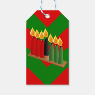 chevron kwanzaa gift tags