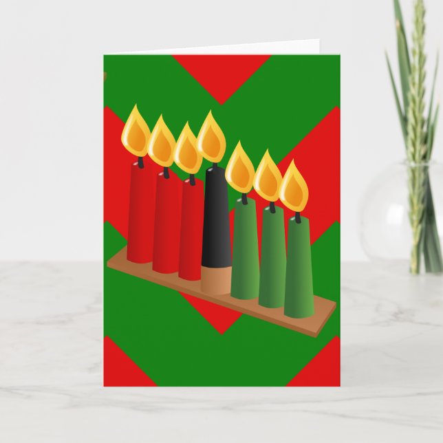 chevron kwanzaa holiday card (Front)