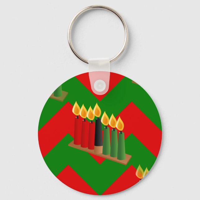 chevron kwanzaa keychain (Front)