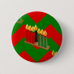 chevron kwanzaa pinback button