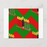 chevron kwanzaa postcard