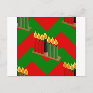 chevron kwanzaa postcard