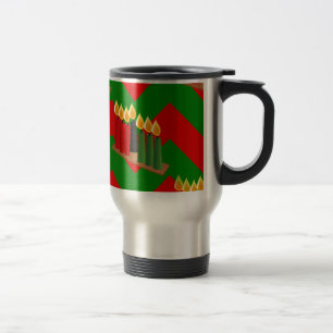 chevron kwanzaa travel mug