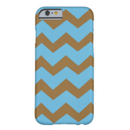 Chevron Large Blue Brown Pattern Barely There iPhone 6 Case