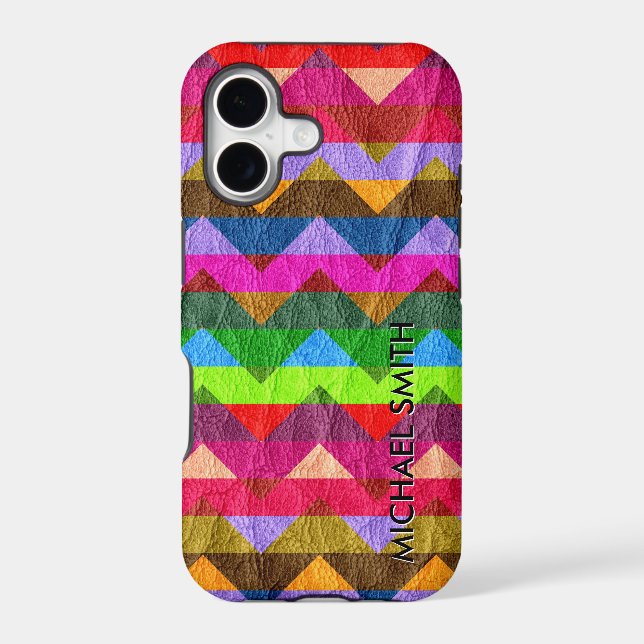 Chevron Leather #2 Iphone Case (Back)