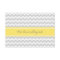 Chevron Lemon Gray Elopement Announcement Cards