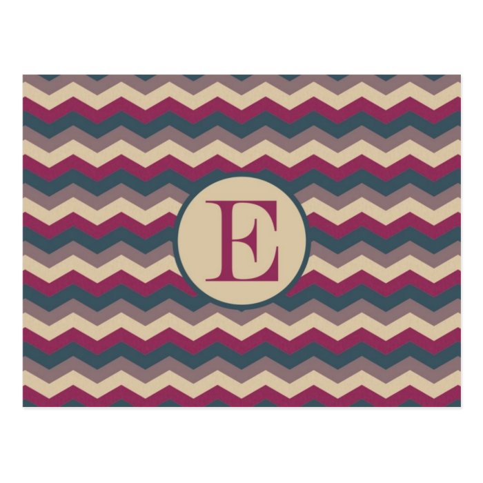 Chevron Letter E Postcard