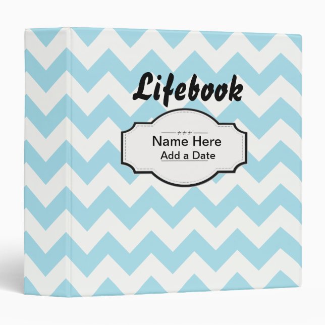 Chevron Lifebook Foster Care Adoption Binder (Front/Spine)