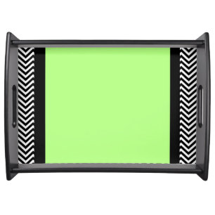 Chevron Lime Green Wedding Hostess Gift Serving Tray
