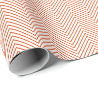 Chevron Line Bright Orange on White