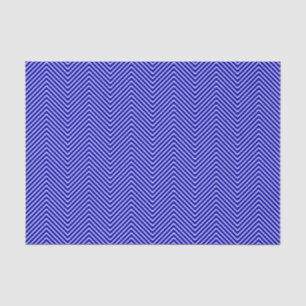 Chevron Line Tissue Paper - White on Royal Blue