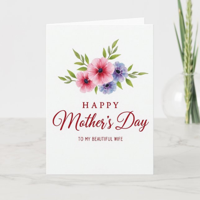 Chevron Love Bouquet Card (Front)