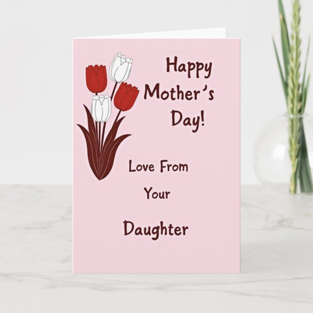 Chevron Love From Daughter Card (Front)