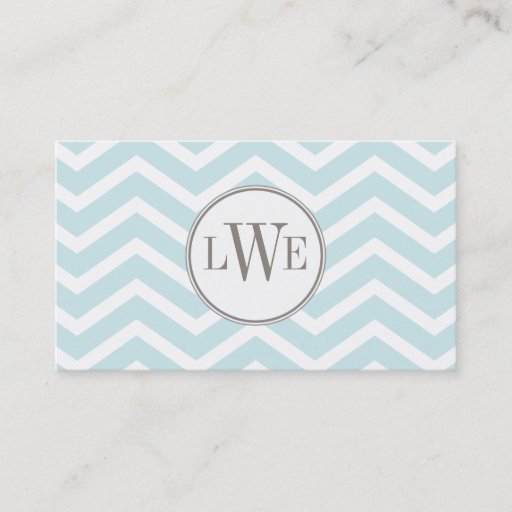 Customizable Chevron Monogram Calling Card Business Card Templates