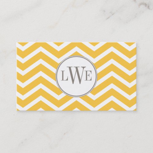 Chevron Monogram Calling Card Business Card