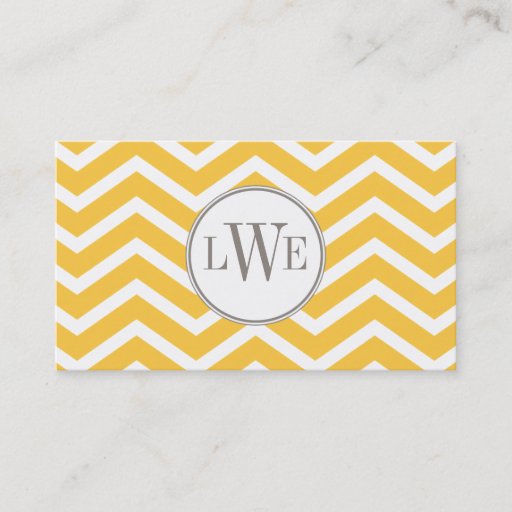 Customizable Chevron Monogram Calling Card Business Card