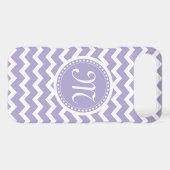 Chevron Monogram Retro Purple and White Case-Mate iPhone Case (Back (Horizontal))