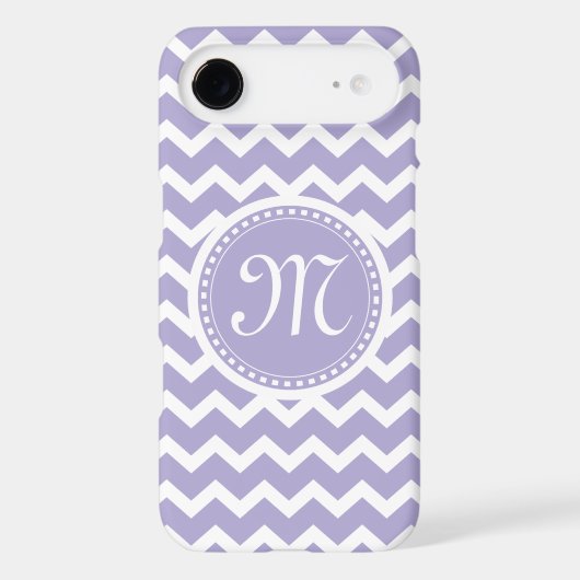 Chevron Monogram Retro Purple and White Case-Mate iPhone Case (Back)