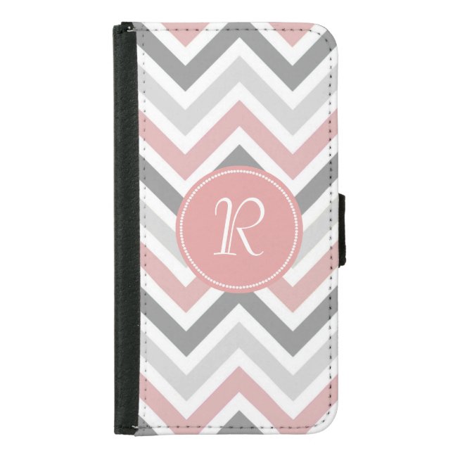 Chevron Monogram Samsung S5 Wallet Case (Front)