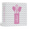 Chevron Monogram Utensils Recipe Binder - Pink