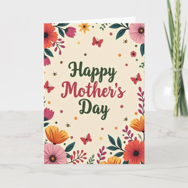 Chevron Mothers Day Message Card (Front)