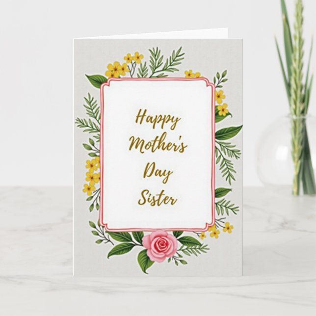 Chevron Mothers Day Sister Card (Front)