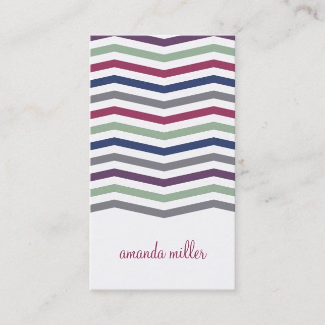 Chevron Multi-Color Calling Card (Front)