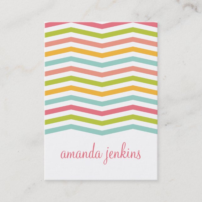 Chevron Multi-Color Calling Card (Front)