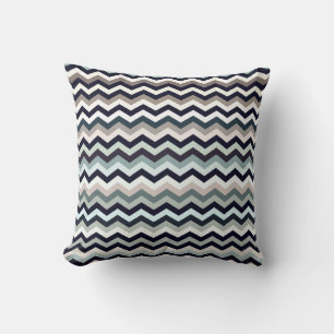 Chevron Muted Multicolor Pattern Shower Curtain Throw Pillow
