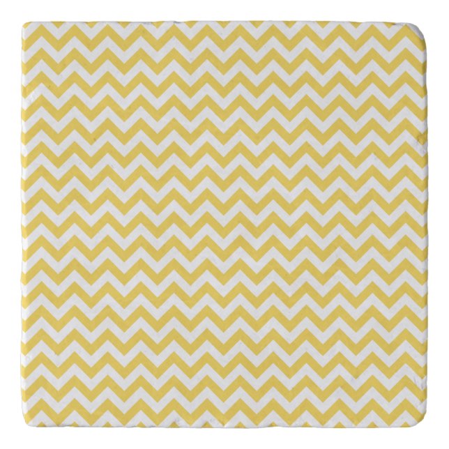Chevron Naples Yellow Trivet (Front)