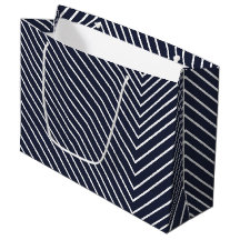 Chevron navy and white