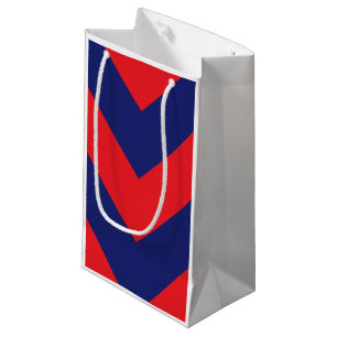 Chevron Navy Blue & Red Any Type/Size Custom Small Gift Bag