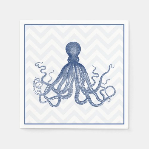Chevron Octopus LT Paper Napkins