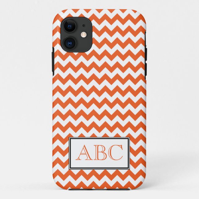 Chevron Orange & White iPhone 5 Case (Back)