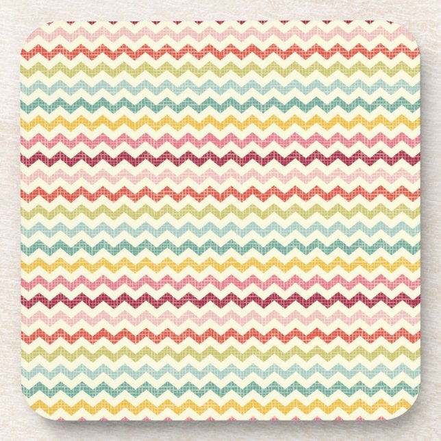 Chevron Pattern 4 Beverage Coaster (Front)