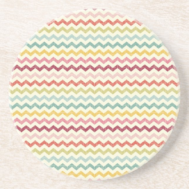 Chevron Pattern 4 Drink Coaster (Front)