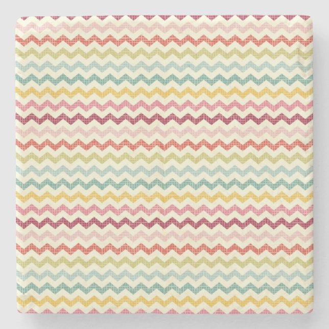 Chevron Pattern 4 Stone Coaster (Front)