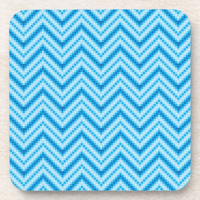 Chevron Pattern Background Beverage Coaster (Front)