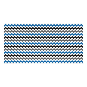 Chevron Pattern Background Blue Gray Black White Card