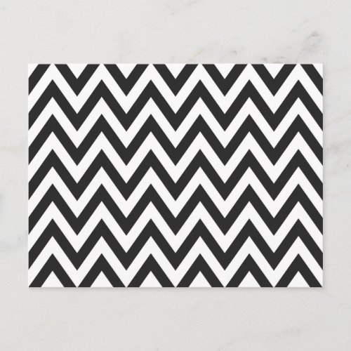 Chevron Pattern Black White Geometric Art Designs Postcard