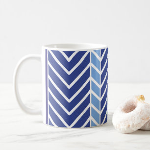Chevron Pattern Blue Coffee Mug