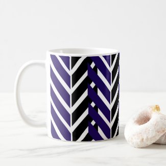 Chevron Pattern Blue White Trendy