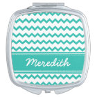 Chevron Pattern Compact Mirror Bridal Party Gift